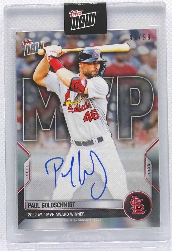 PAUL GOLDSCHMIDT SIGNED 2022 NL MVP AWARD WINNER TOPPS NOW AUTO 41/99 –  CollectibleXchange