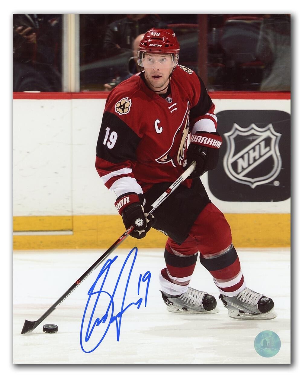Shane Doan Arizona Coyotes Autographed Hockey 8x10 Photo Image 1