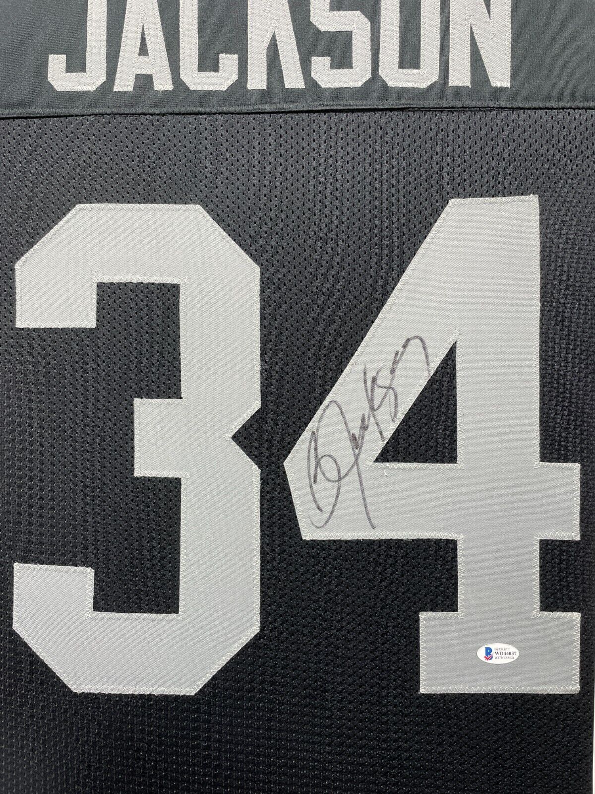 Bo Jackson Autographed Los Angeles Raiders Jersey Framed BAS