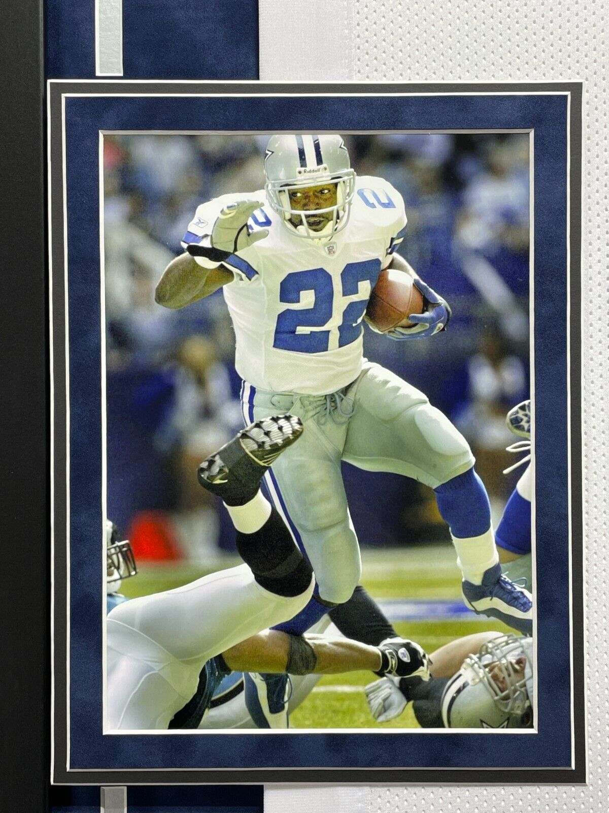 Emmitt Smith Autographed and Framed White Cowboys Jersey