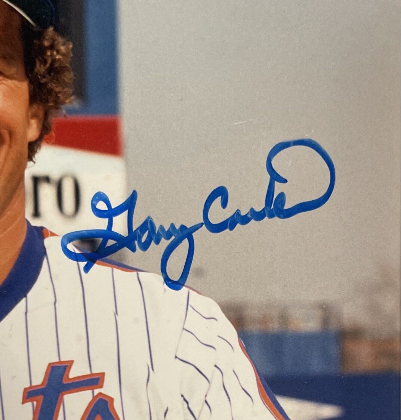 Gary Carter Autographed New York Mets 8x10 Photo Beckett