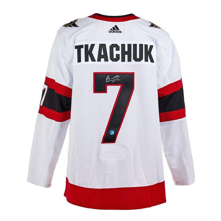 Brady Tkachuk Ottawa Senators Signed White Adidas Jersey Image 1