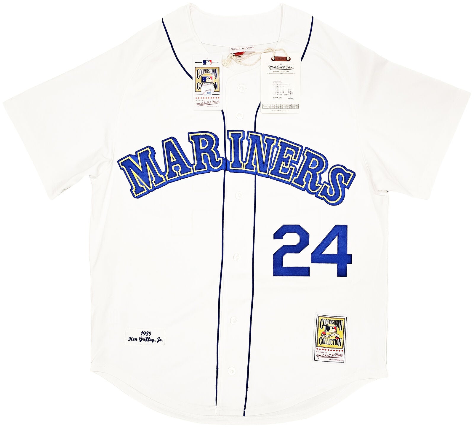 MARINERS KEN GRIFFEY JR. AUTOGRAPHED WHITE M&N 1989 COOPERSTOWN JERSEY –  CollectibleXchange