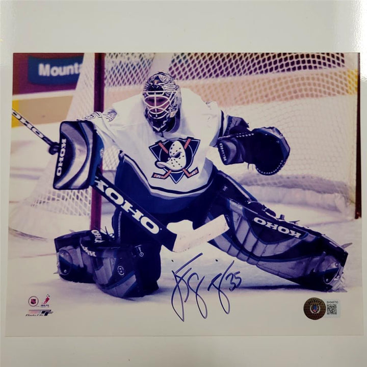 J.S. JS Giguere signed Anaheim Ducks 8x10 photo #1 autograph  BAS Beckett Holo Image 1