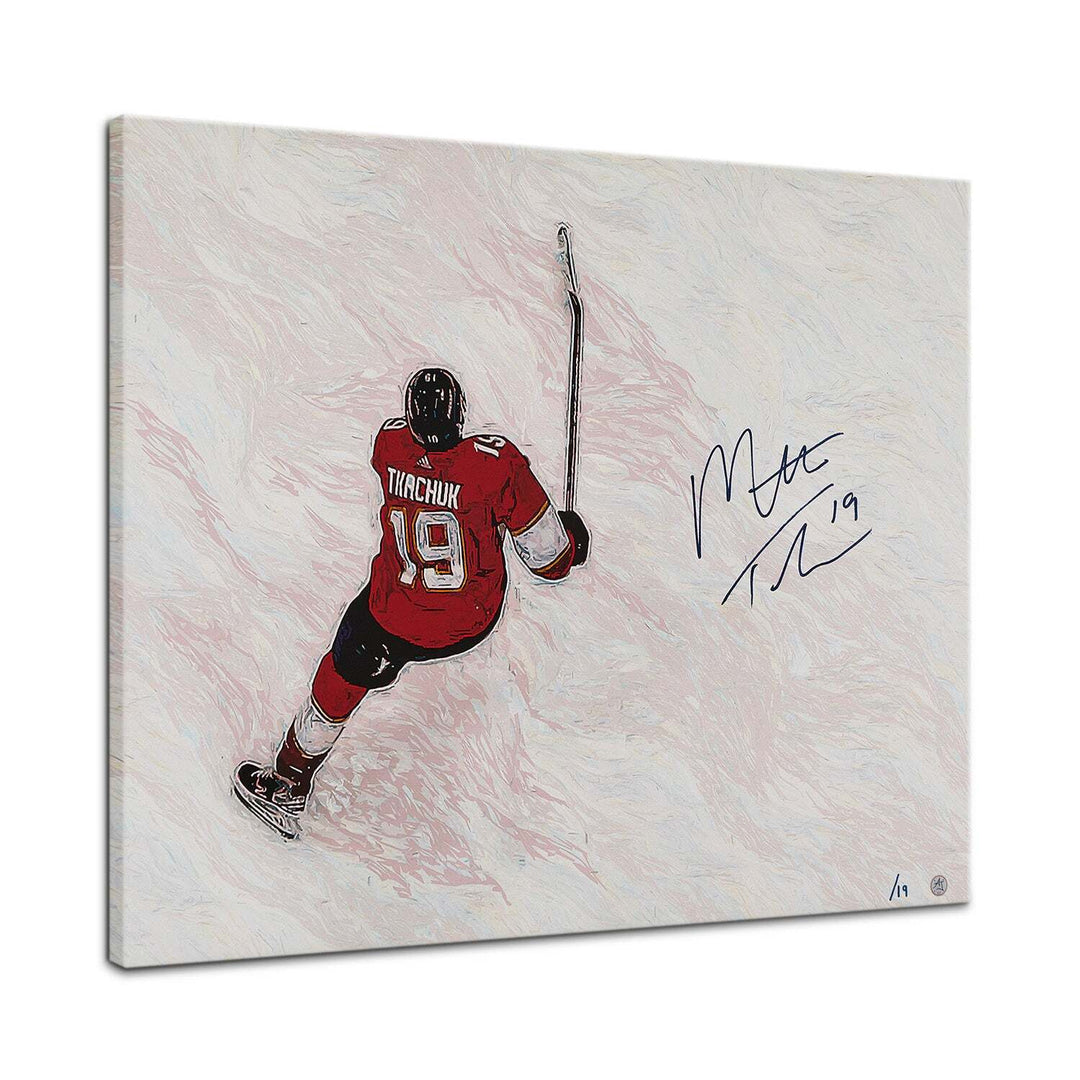 Matthew Tkachuk Signed Florida Hockey Aerial 26x32 Art Canvas /19 Image 1