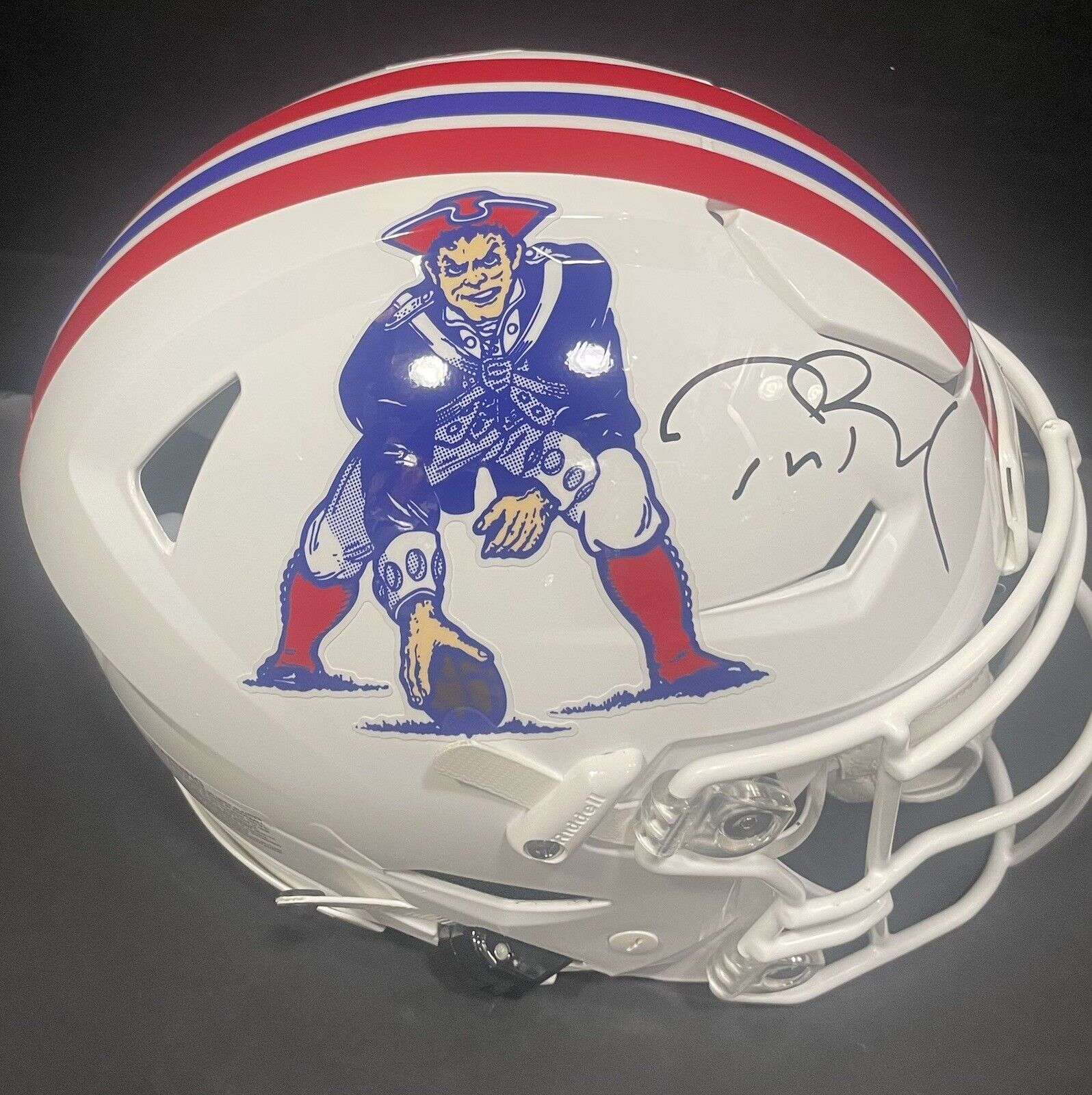 Tom Brady Autographed Patriots Throwback FSM Mashup Speed Flex