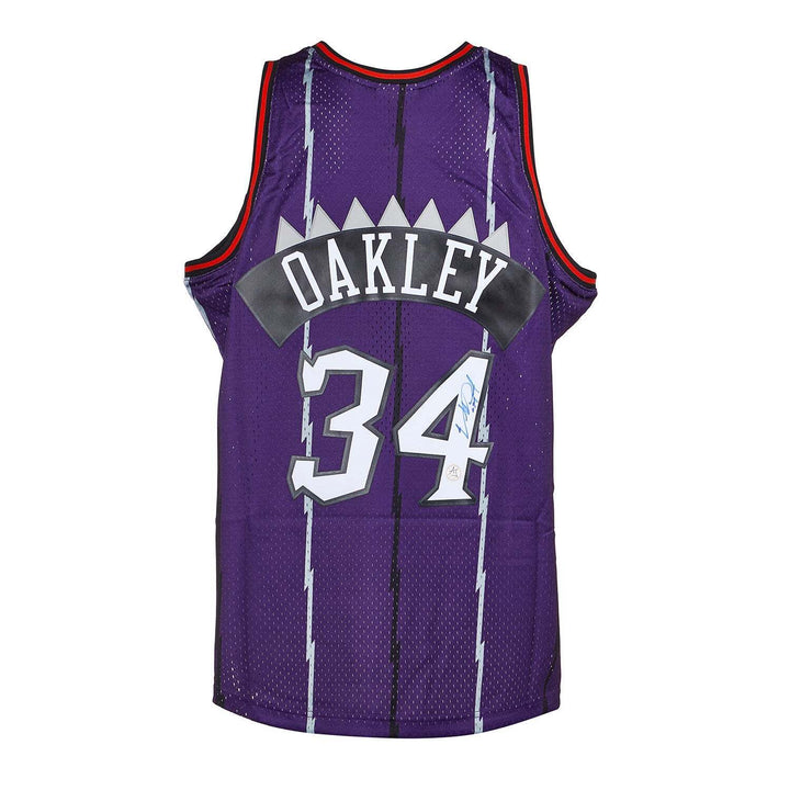 Charles Oakley Signed Toronto Raptors Mitchell & Ness Jersey Image 1