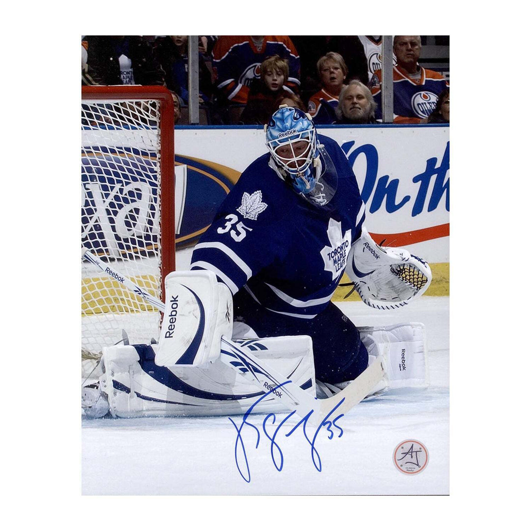 JS Giguere Signed Toronto Maple Leafs Goalie 8x10 Photo Image 1