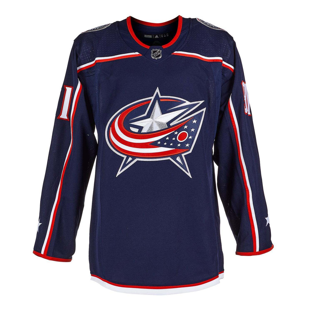 Kent Johnson Autographed Columbus Blue Jackets Adidas Jersey Image 2