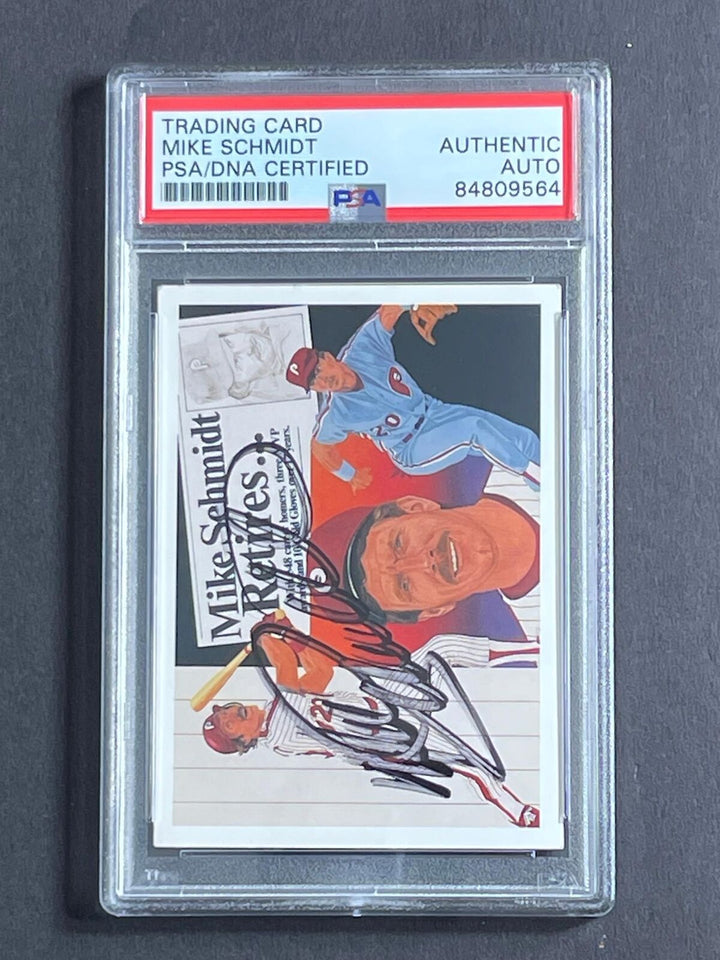 1990 Upper Deck #20 Mike Schmidt signed PSA/DNA Phillies Autographed Image 1