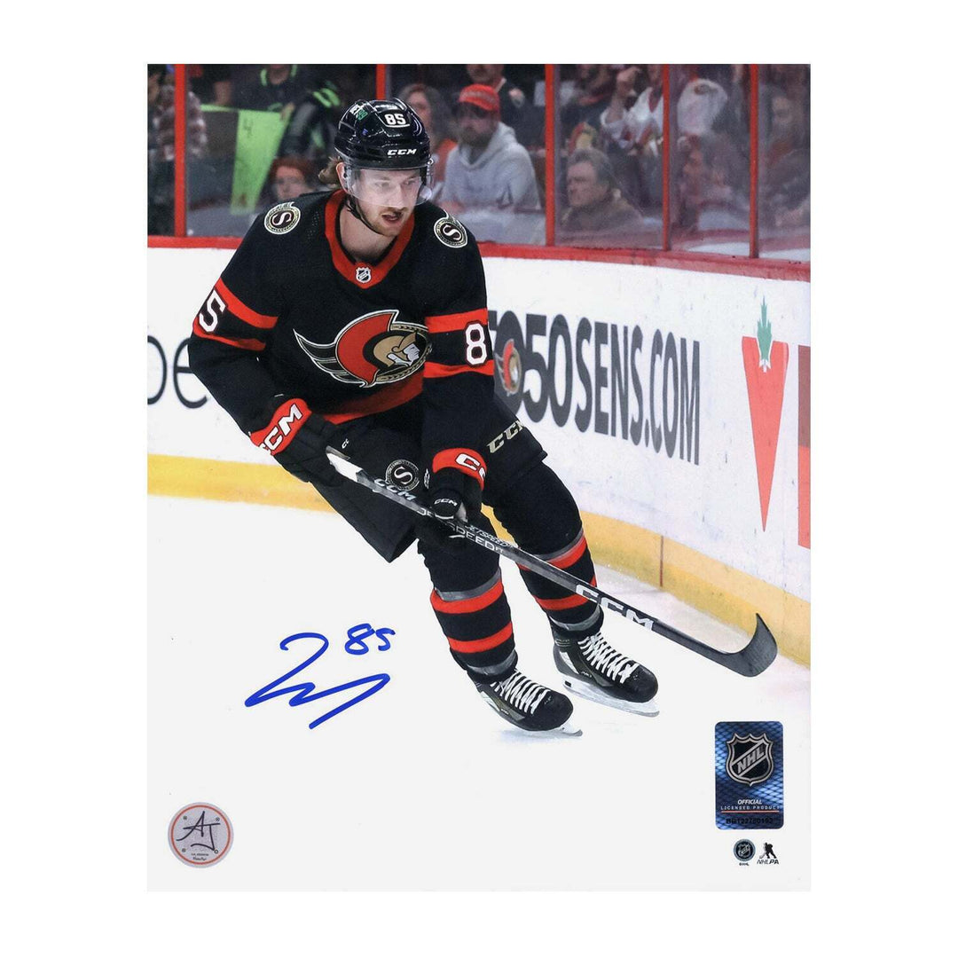 Jake Sanderson Autographed Ottawa Senators Hockey 8x10 Photo Image 1