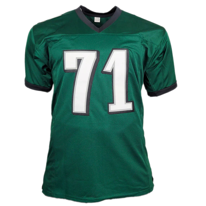 Jason Peters Signed Philadelphia Green Football Jersey (Beckett) Image 3