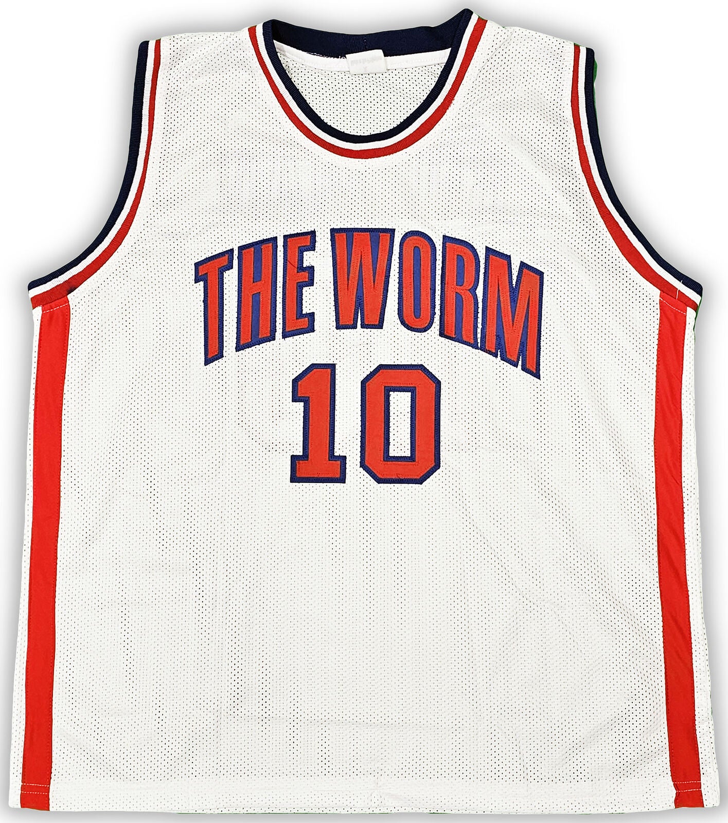 Dennis Rodman Chicago Bulls Autographed White Mitchell and Ness Swingman  Jersey with The Worm Inscription