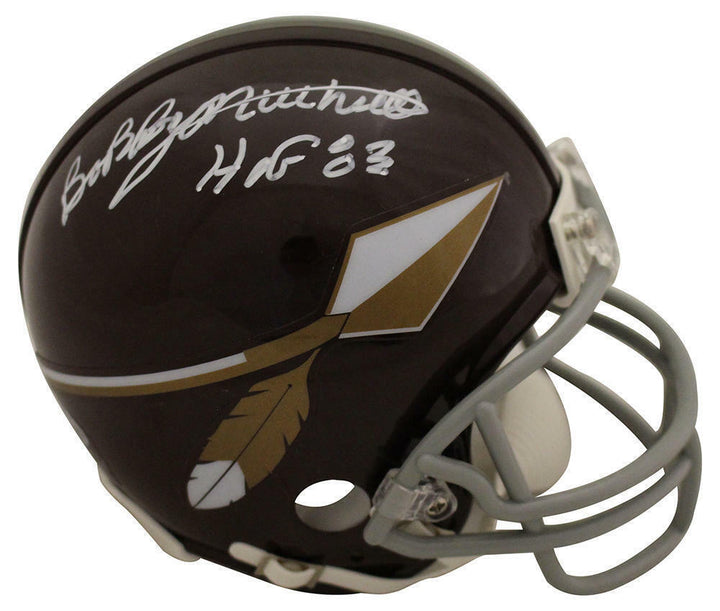 Bobby Mitchell Autographed/Signed Washington Redskins Mini Helmet HOF BAS 23846 Image 1
