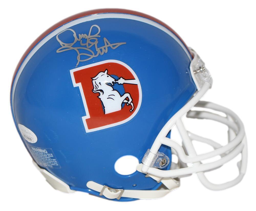 Dennis Smith Autographed/Signed Denver Broncos TB VSR4 Mini Helmet JSA 34300 Image 1