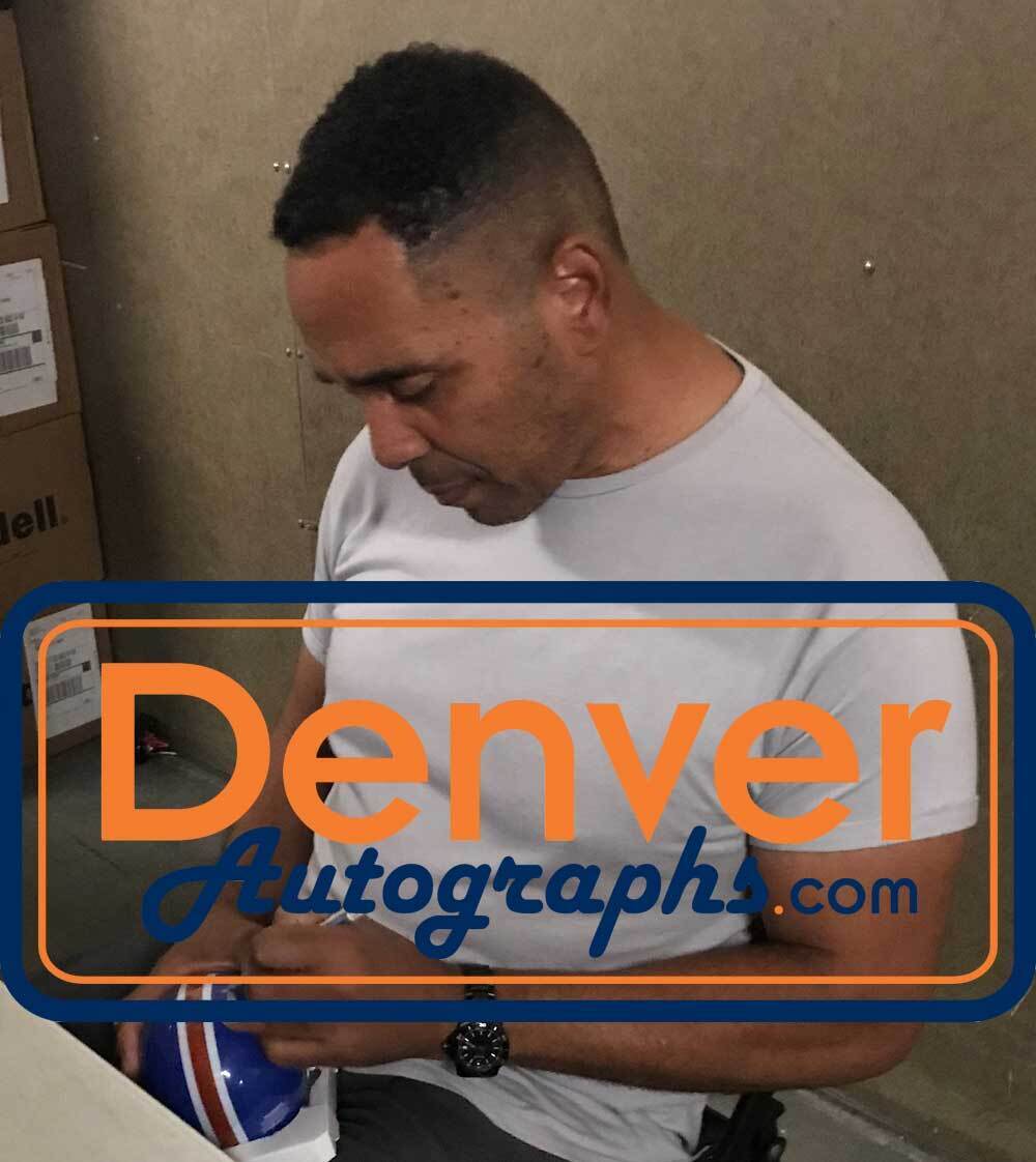 Dennis Smith Autographed/Signed Denver Broncos TB VSR4 Mini Helmet JSA 34300 Image 2