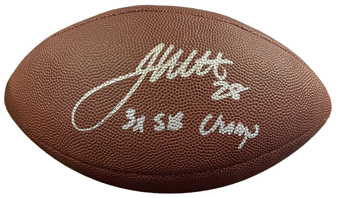 James White "3x SB Champ" Autographed Football (JSA) Image 1