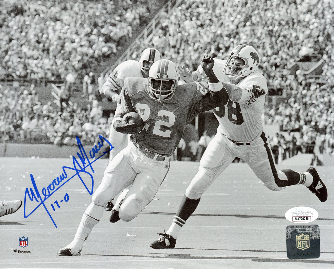 Mercury Morris "17-0" Autographed 8x10 Photo (JSA) Image 1