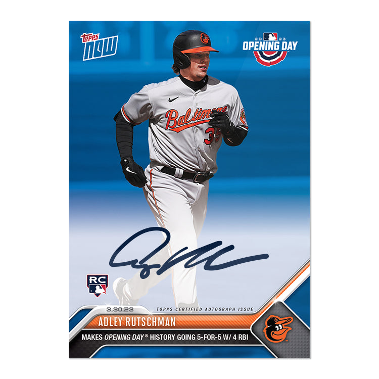 ADLEY RUTSCHMAN SIGNED OPENING DAY TOPPS NOW #4 SEALED ON-CARD AUTO 99 –  CollectibleXchange