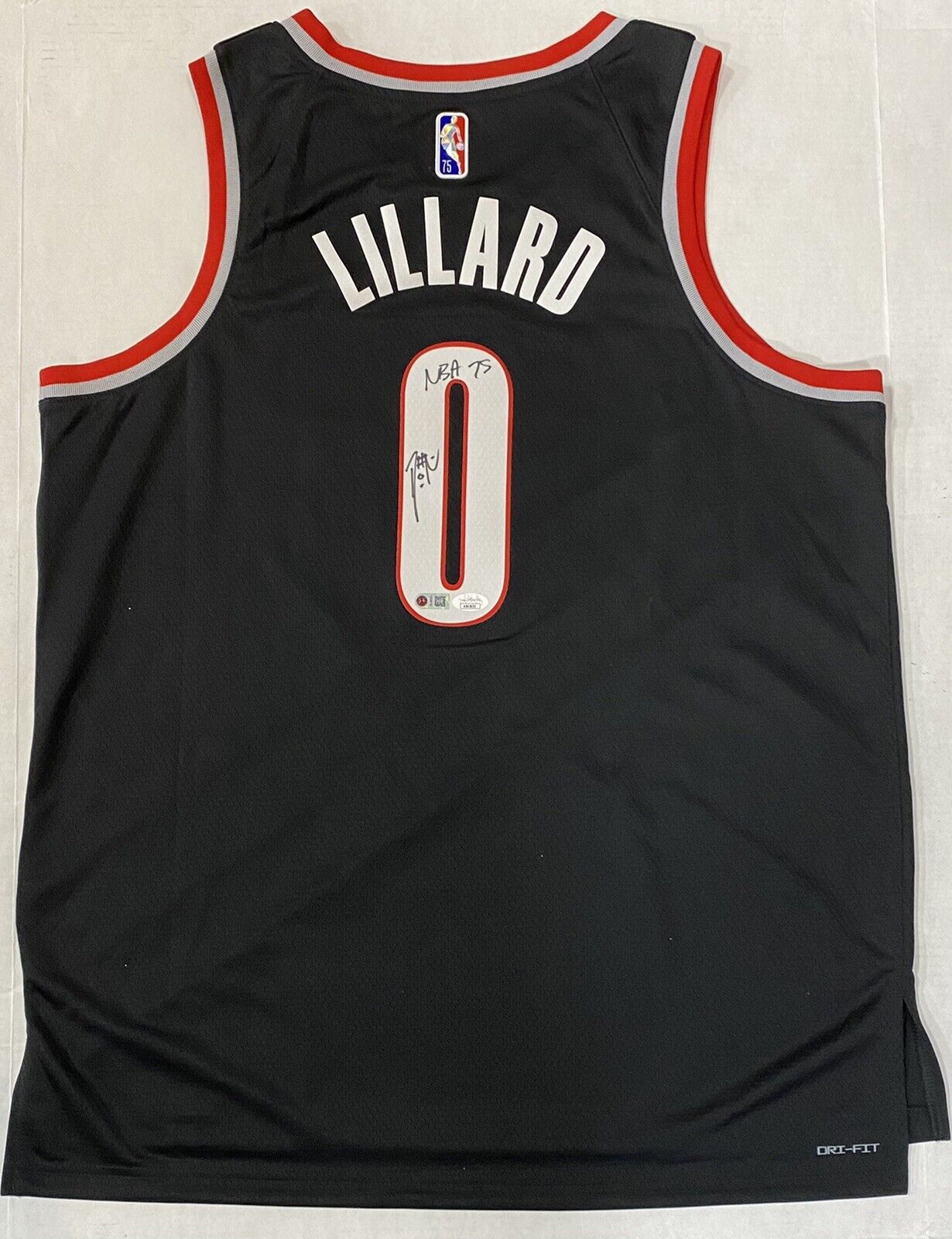 Portland Trail Blazers Damian Lillard Autographed Black Nike