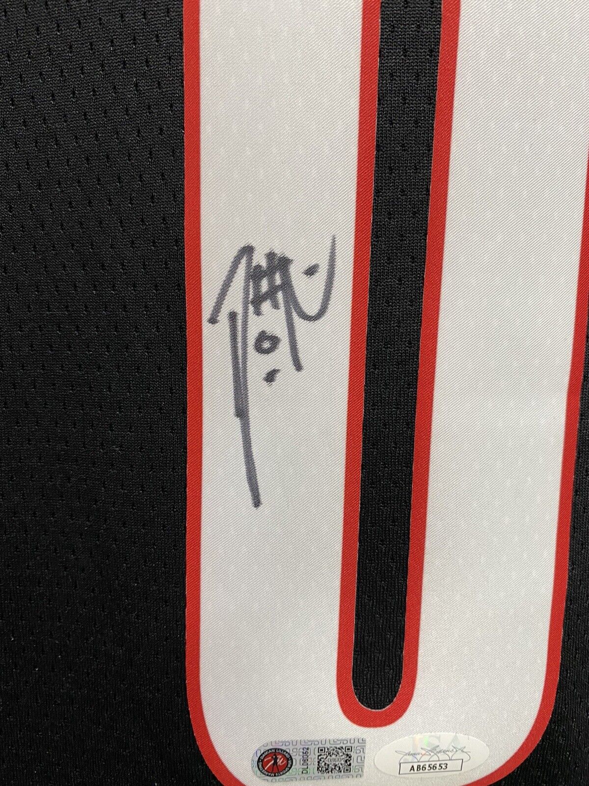 Damian Lillard Autographed NBA 75 Blazers Black Swingman Nike Jersey JSA  Auth