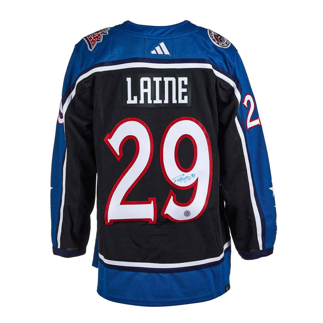Patrik Laine Signed Columbus Blue Jackets Reverse Retro 22 Adidas Jersey Image 1