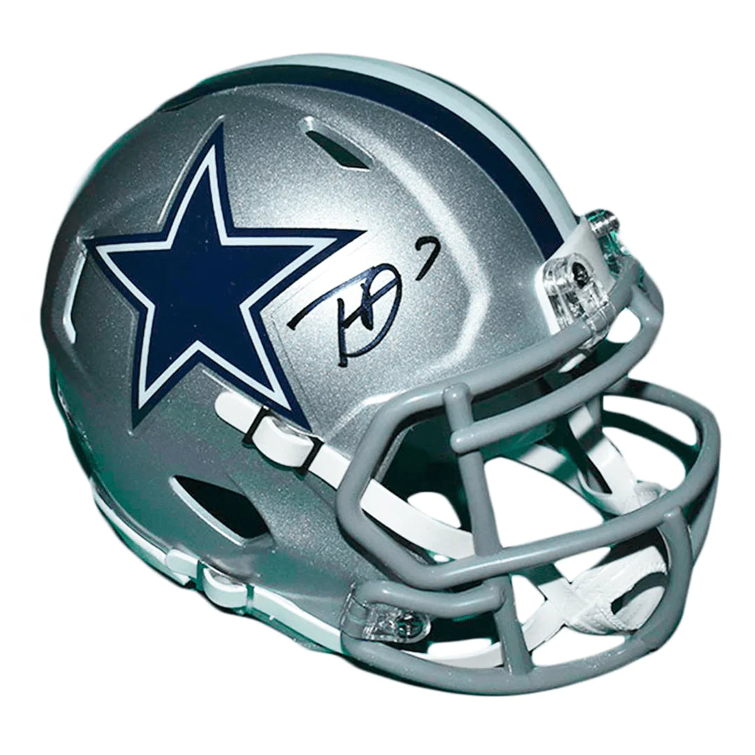 Trevon Diggs Signed Dallas Cowboys Mini Speed Football Helmet (JSA) Image 2