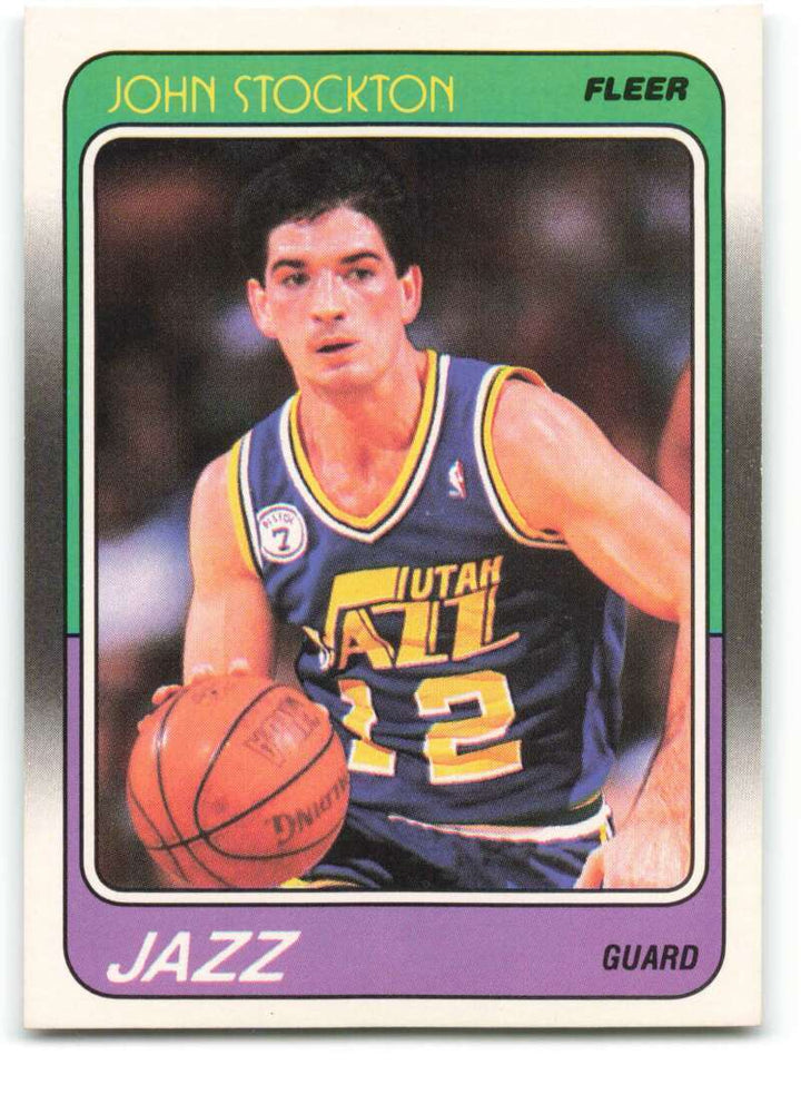 1988-89 Fleer #115 John Stockton NM-MT RC Rookie Jazz ID:331021 Image 1