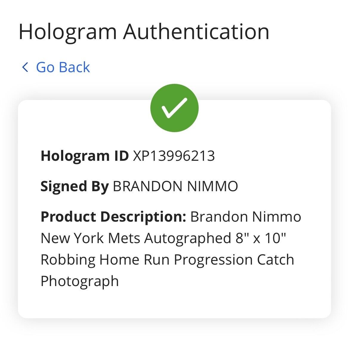 Brandon Nimmo New York Mets Autographed Fanatics Authentic 8 x 10 Robbing  Home Run Progression Catch Photograph