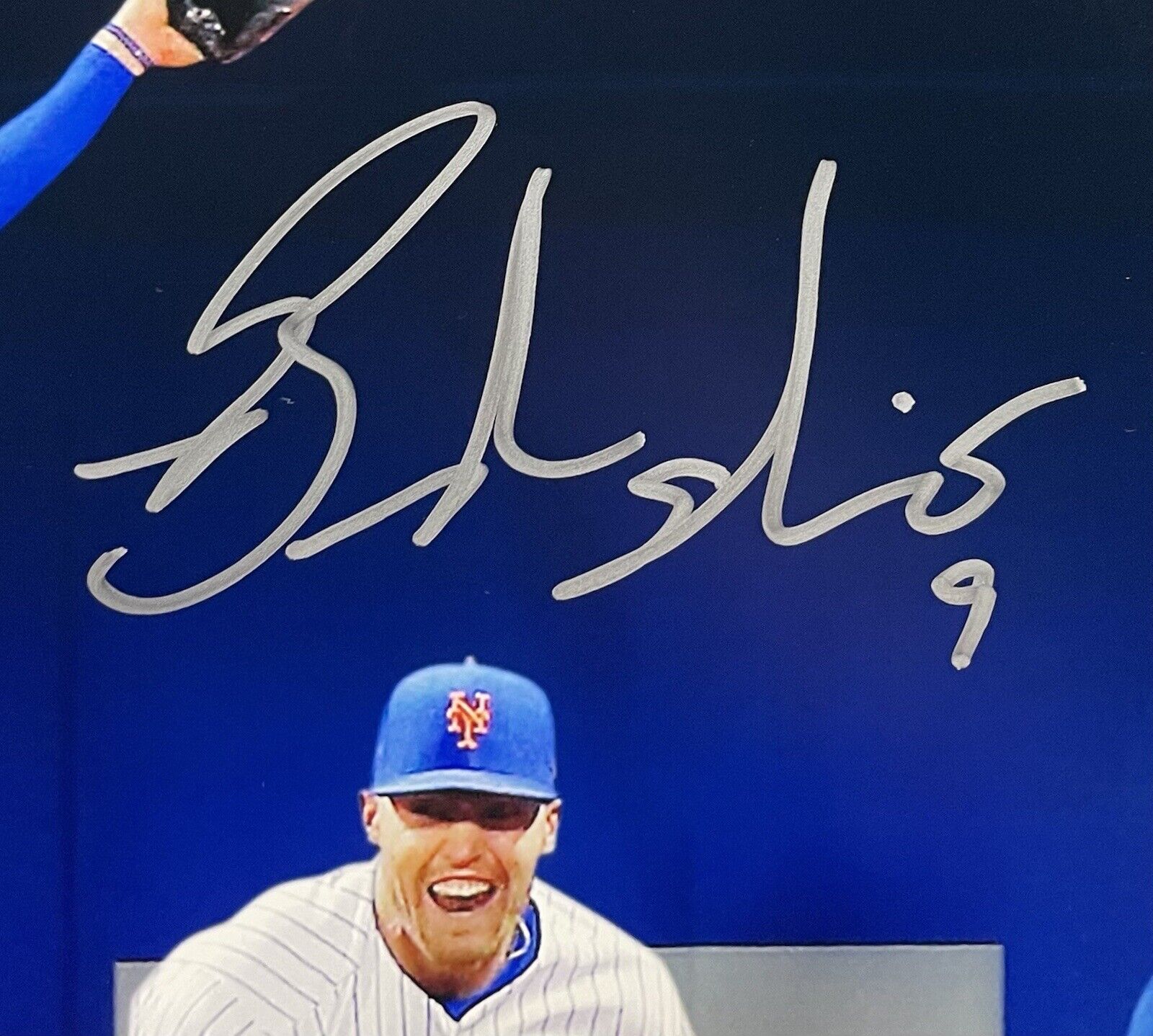 Framed Brandon Nimmo New York Mets Autographed Black Nike Replica
