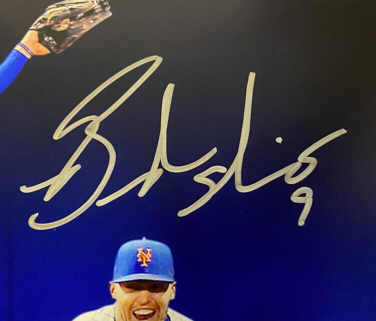 Brandon Nimmo Signed 16x20 Framed Photo Robbing Home Run Auto Mets Fanatics  COA