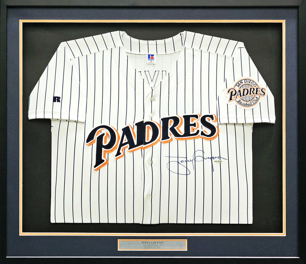 Padres Tony Gwynn Autographed Framed Blue Russell Authentic Stat Jerse –  CollectibleXchange