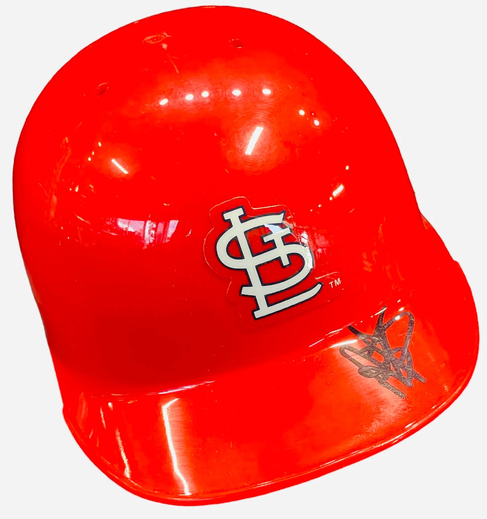 Cardinals Authentics: Randy Arozarena Game Worn Home Red Helmet