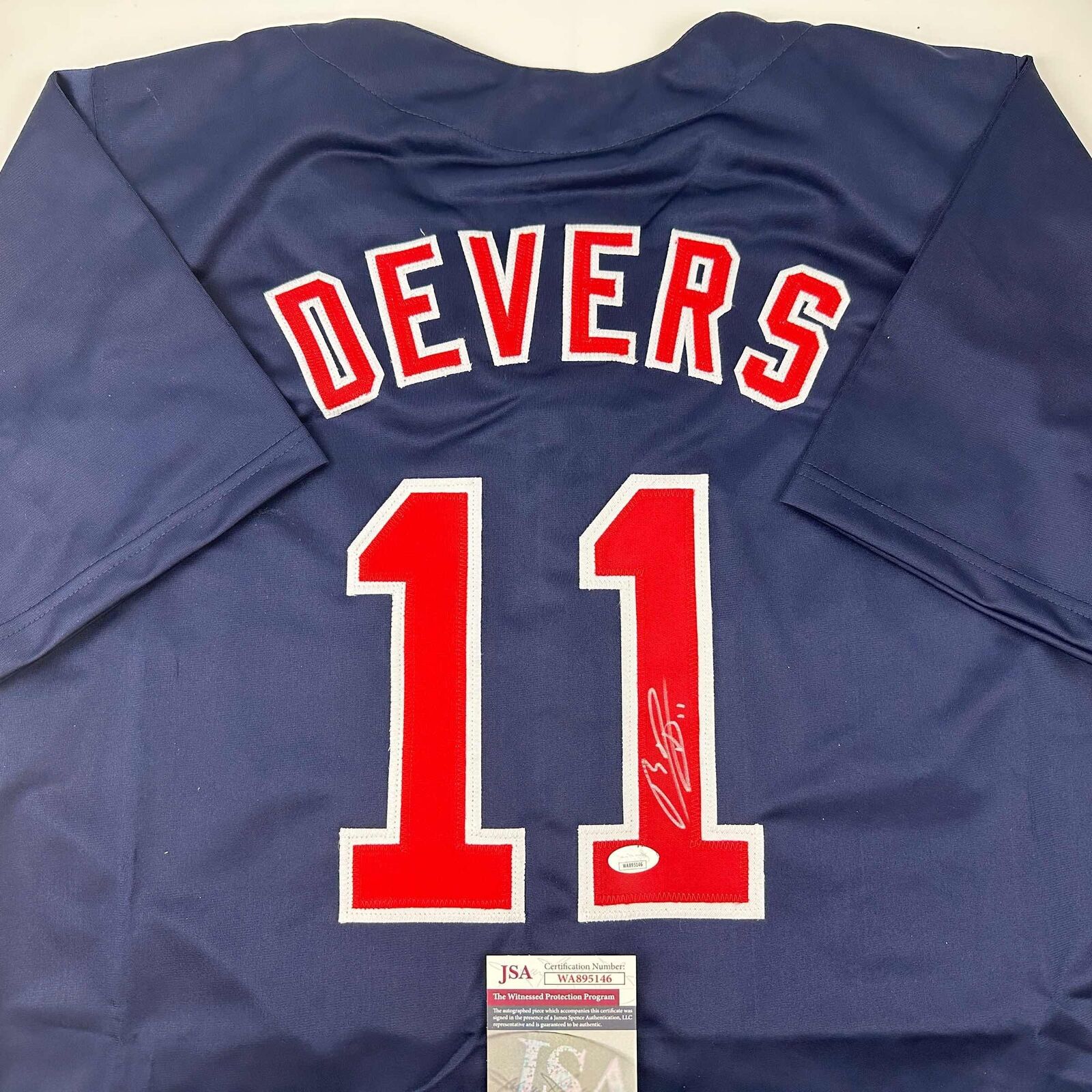 BOSTON RED SOX RAFAEL DEVERS SIGNED JERSEY COA - collectibles - by