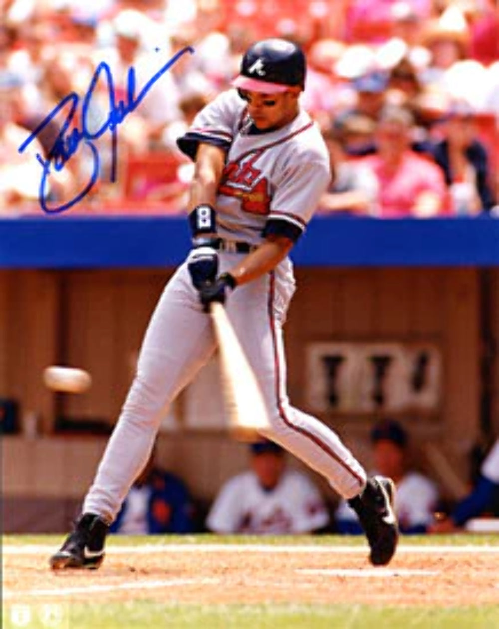 Dave Justice Autographed / Signed Hitting 8x10 Photo Image 1