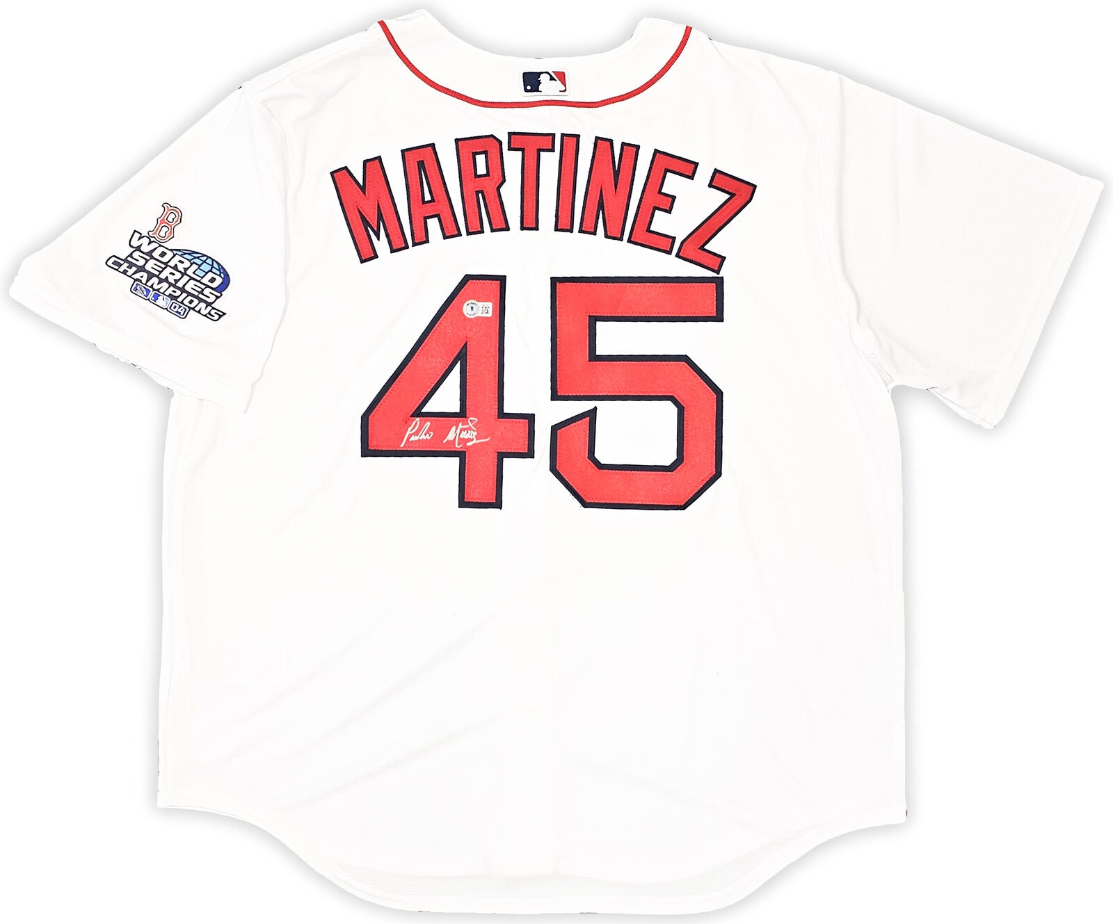  Red Sox Pedro Martinez Autographed White Authentic