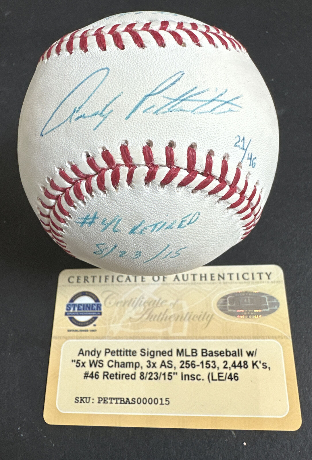 Andy Pettitte Memorabilia, Andy Pettitte Collectibles, Verified Signed Andy  Pettitte Photos