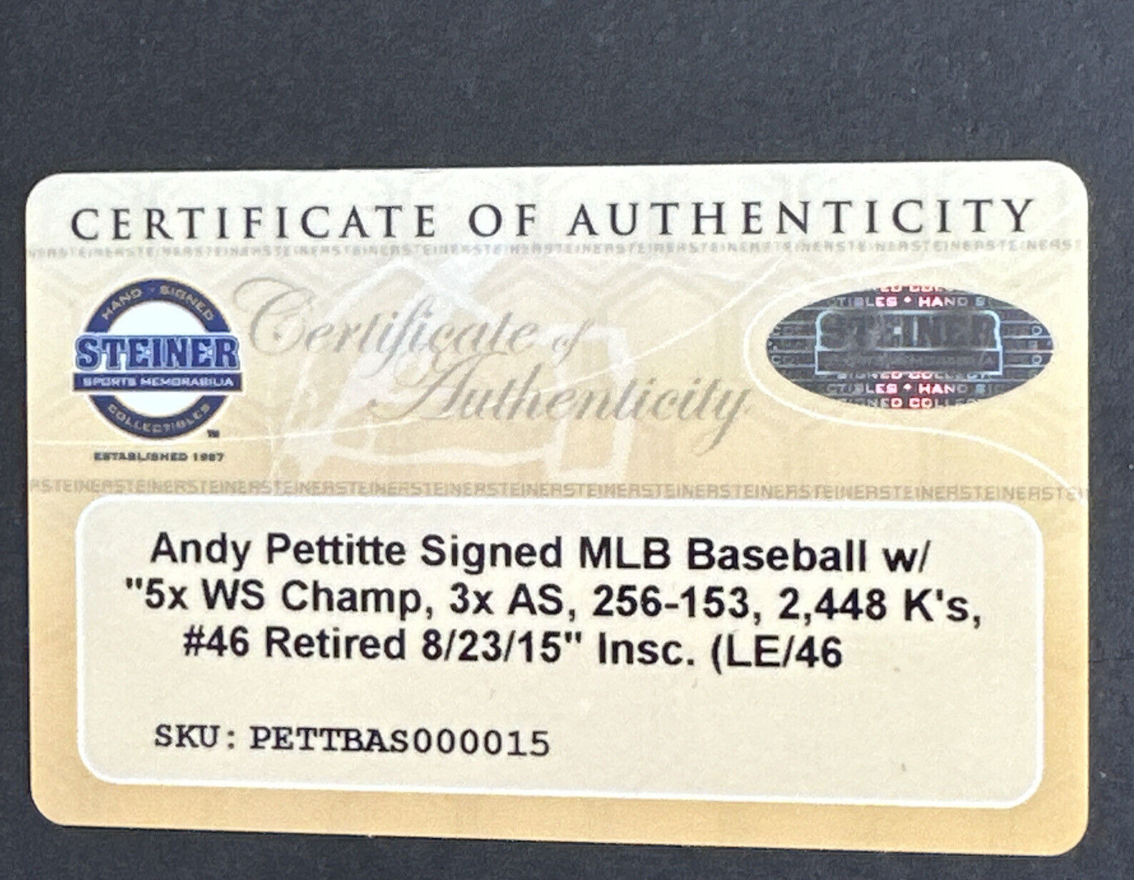 Andy Pettitte Memorabilia, Andy Pettitte Collectibles, MLB Andy