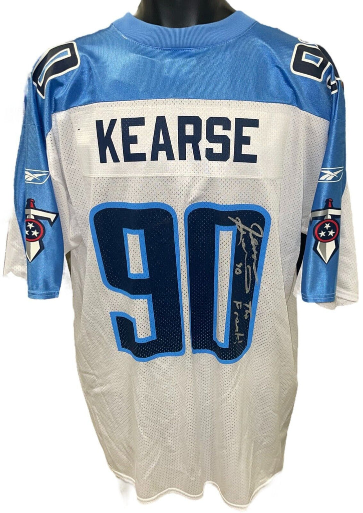 Jevon Kearse Tennessee Titans Signed Blue Custom Football Jersey (SCHW —  Ultimate Autographs