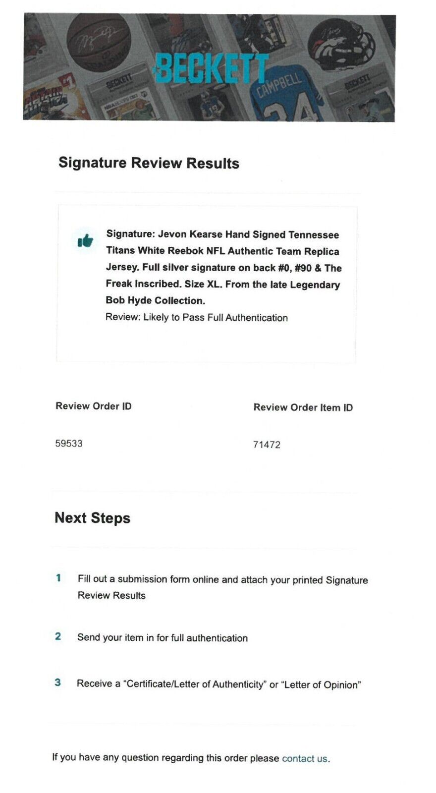 Tennessee Titans Jevon Kearse Signed Blue Jersey w/The Freak - Schwartz  Authenticated