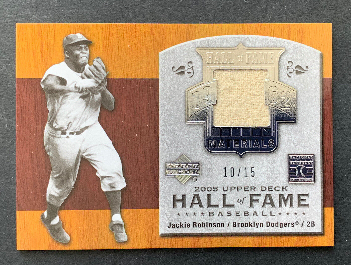 2005 Upper Deck Jackie Robinson Hall of Fame Game Used Jersey Pants /15 Mint