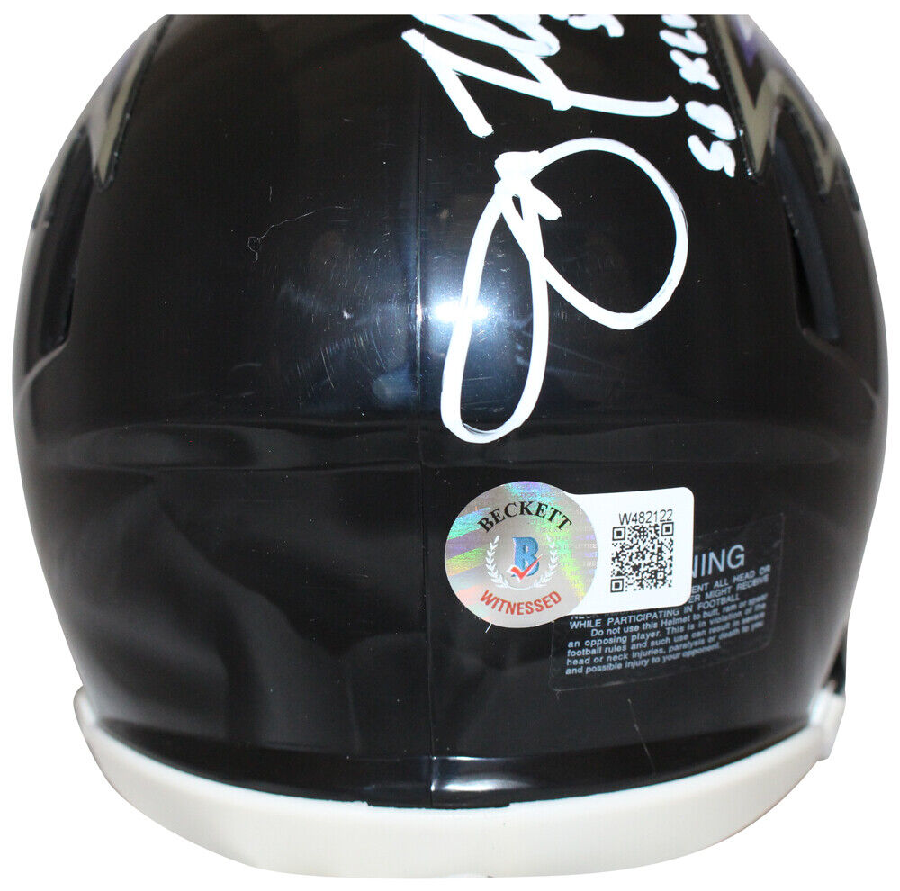 Joe Flacco Signed Baltimore Ravens Lunar Mini Helmet w/SB MVP