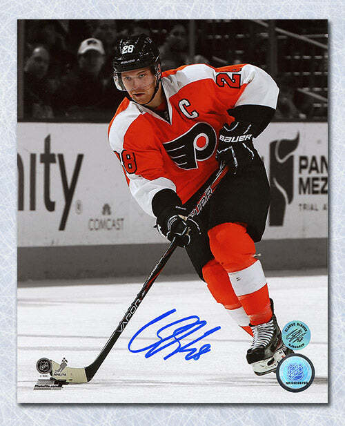 Claude Giroux Philadelphia Flyers Signed Color Isolation 8x10 Photo Image 1