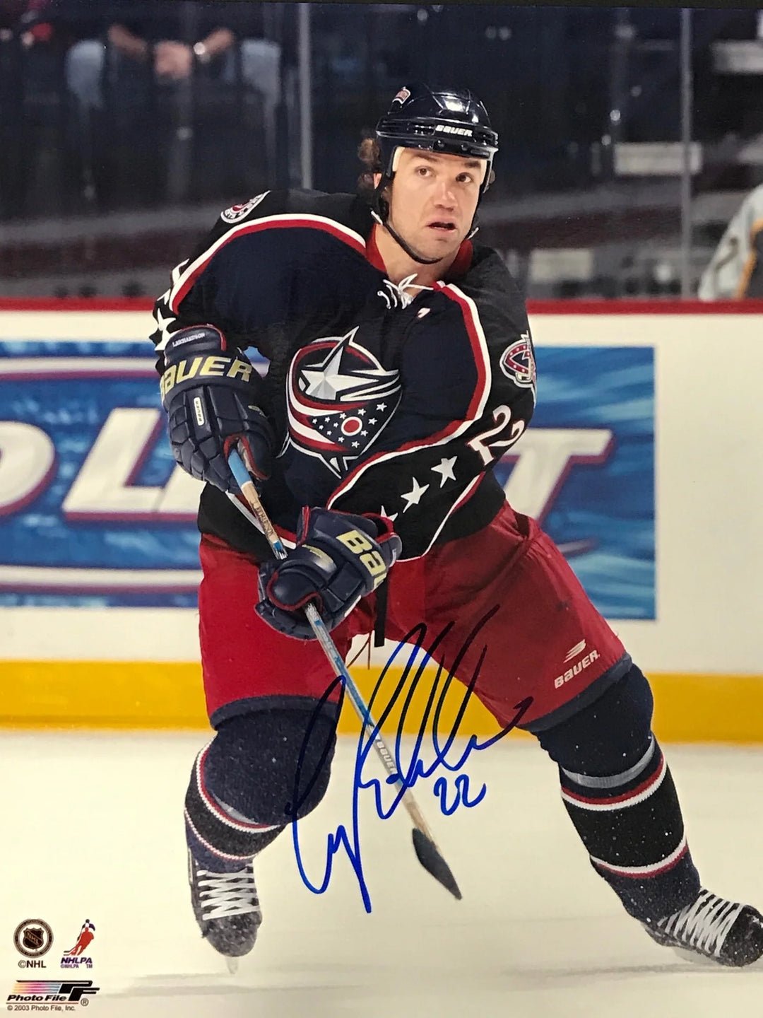 Luke Richardson Signed 8x10 Photo Columbus Blue Jackets Image 1