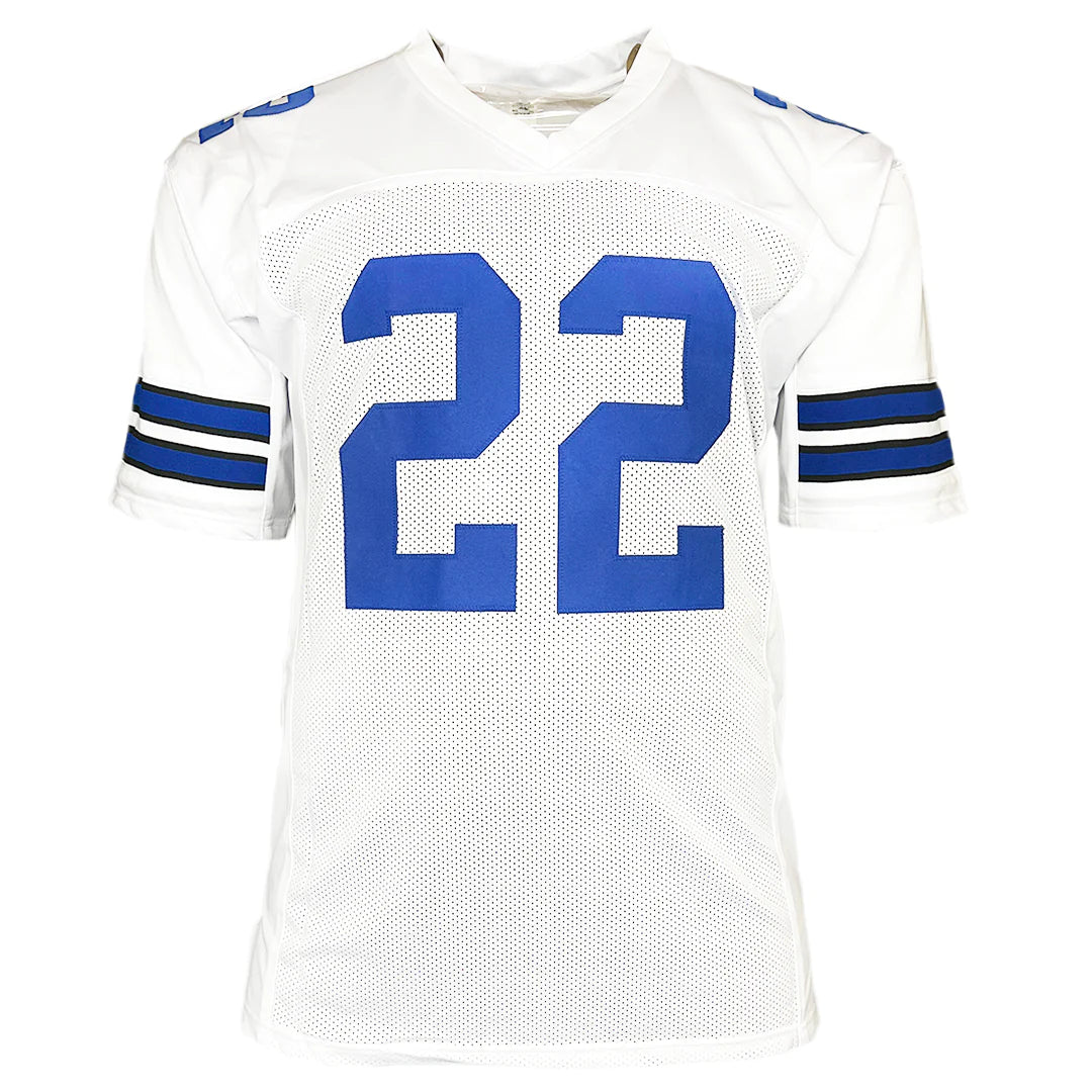 Emmitt Smith Autographed Dallas Cowboys #22 Framed Jersey - White