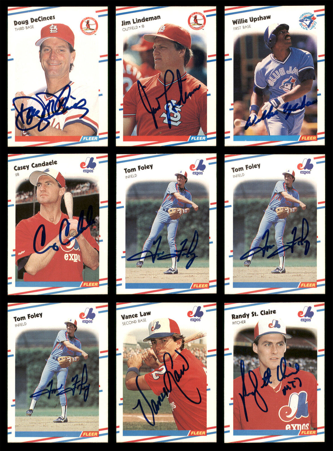 1988 Fleer Baseball Authentic Autographed Signed Cards Lot Of 64 185537 Image 1