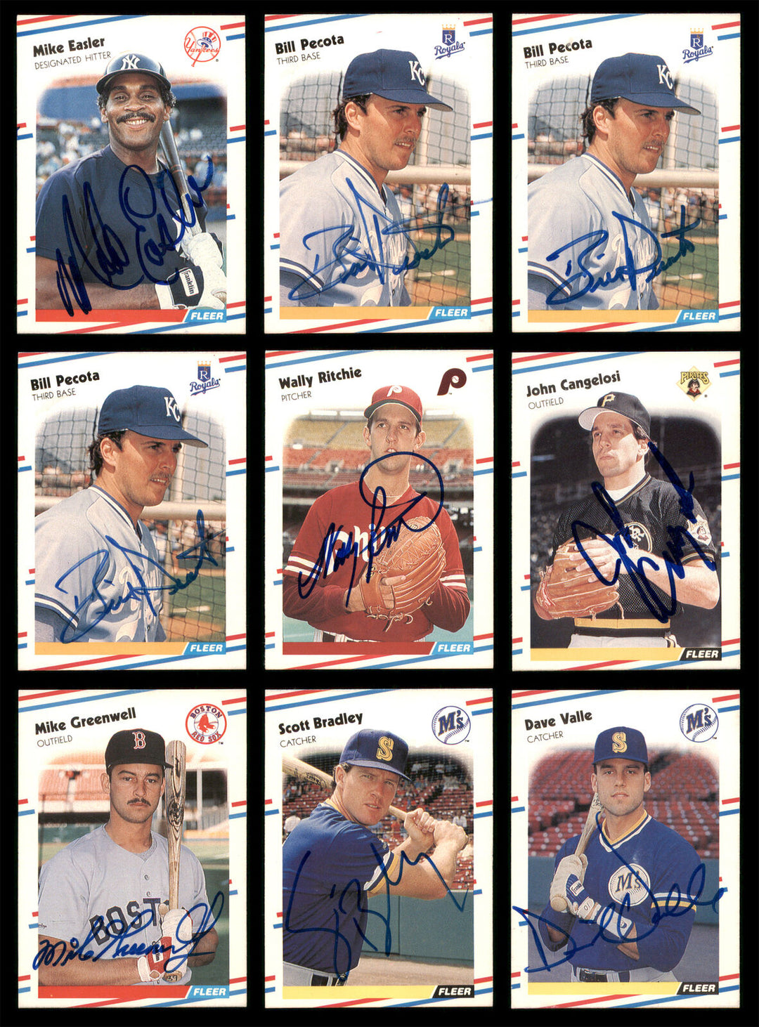 1988 Fleer Baseball Authentic Autographed Signed Cards Lot Of 64 185537 Image 2
