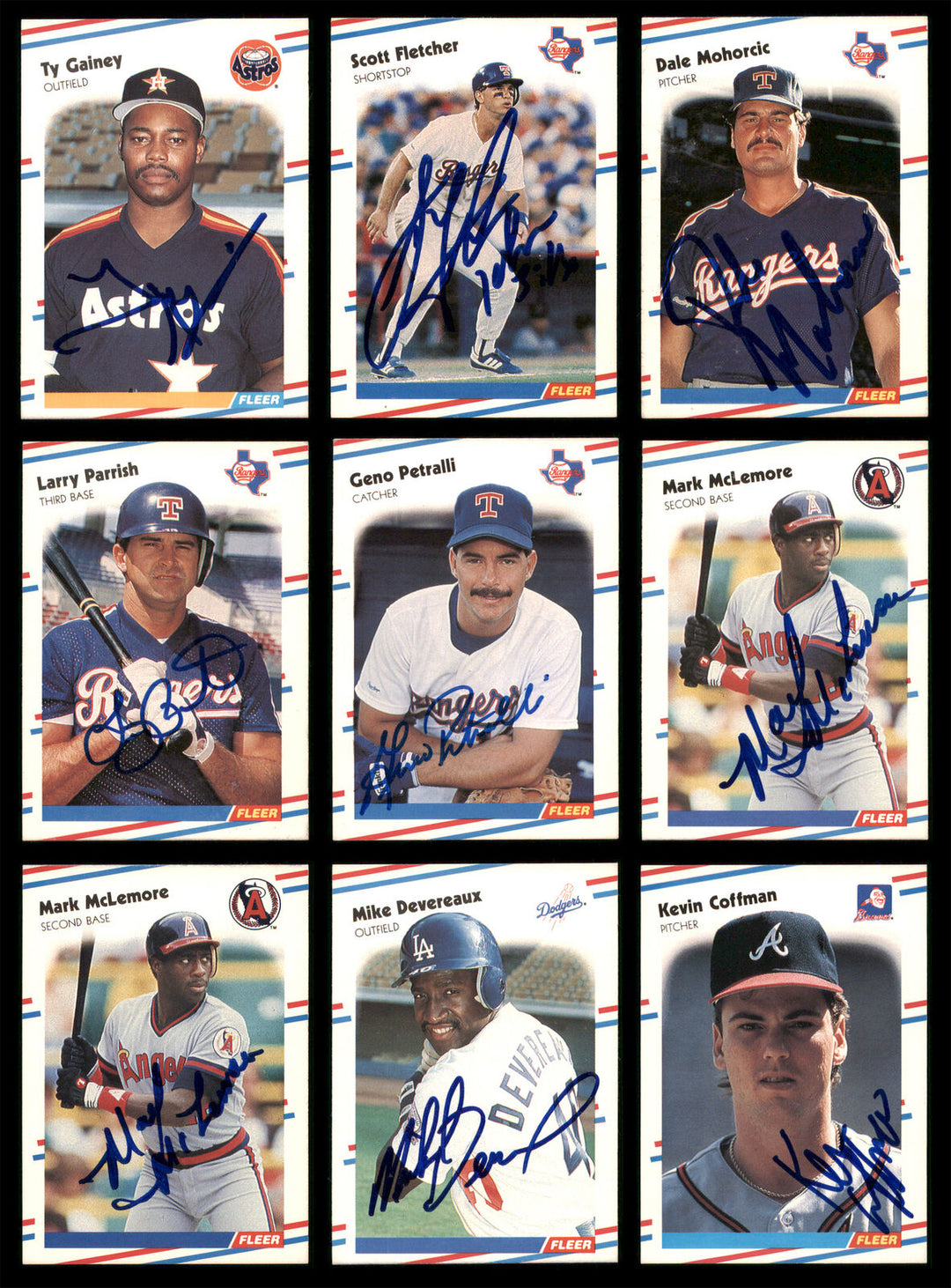 1988 Fleer Baseball Authentic Autographed Signed Cards Lot Of 64 185537 Image 3