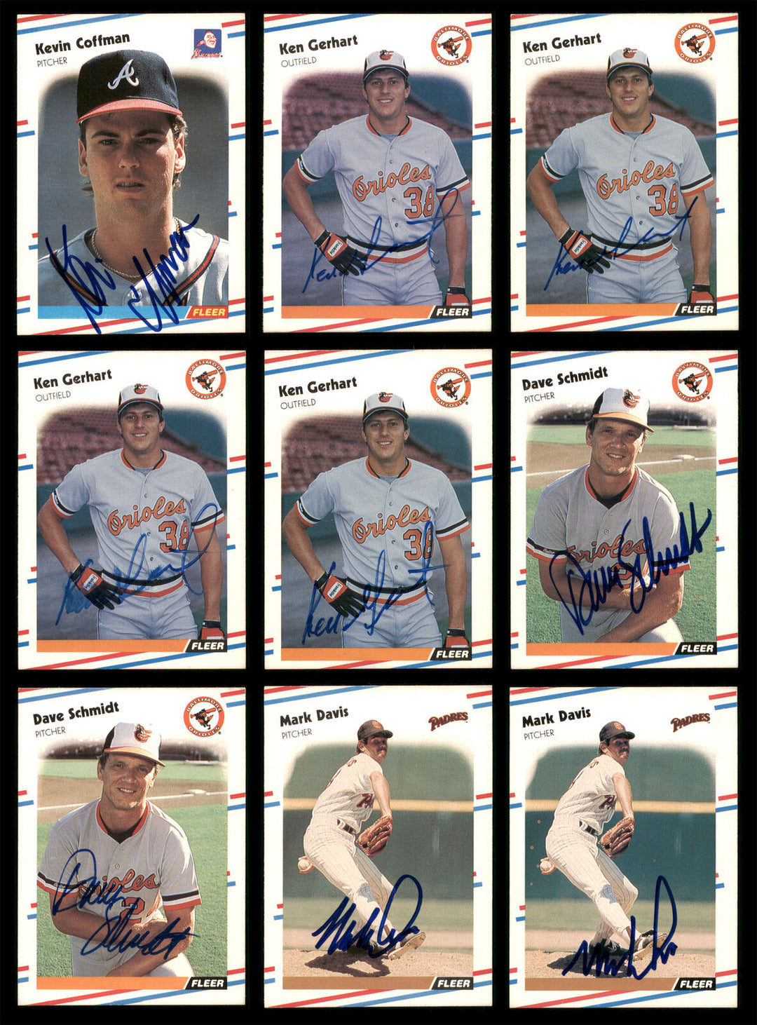 1988 Fleer Baseball Authentic Autographed Signed Cards Lot Of 64 185537 Image 4