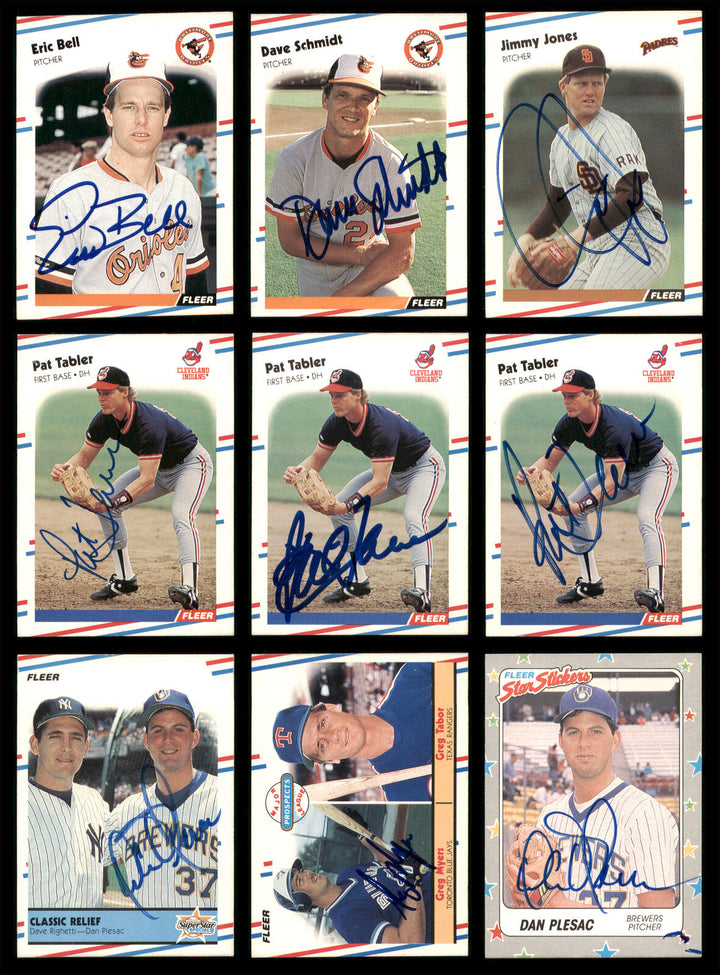 1988 Fleer Baseball Authentic Autographed Signed Cards Lot Of 64 185537 Image 7